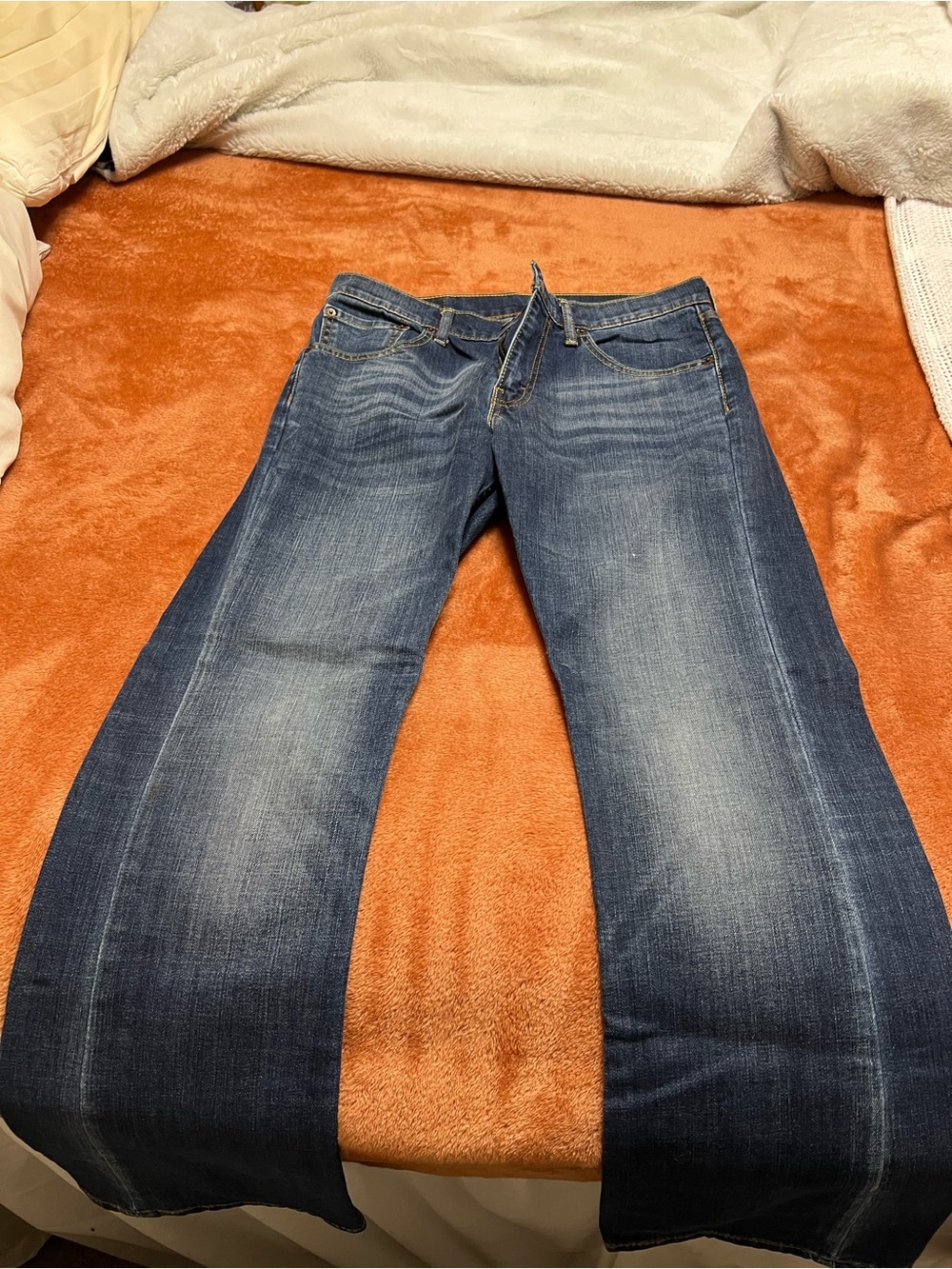 Levi's Dark Indigo 527 Bootcut Jeans - Blue